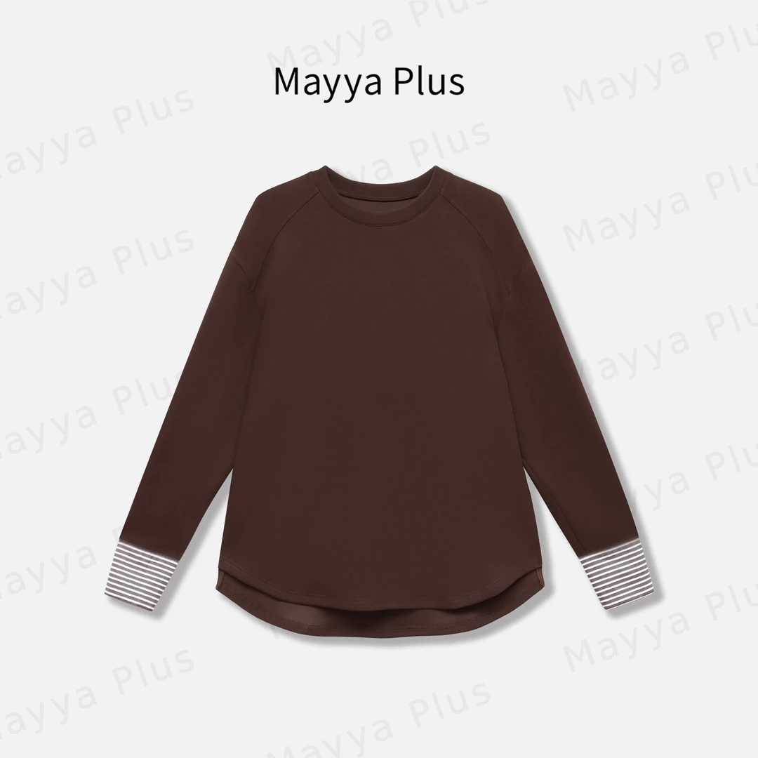 【南港的秋】Mayya Plus麦芽定制高级感撞色流光风针织上衣32536975
