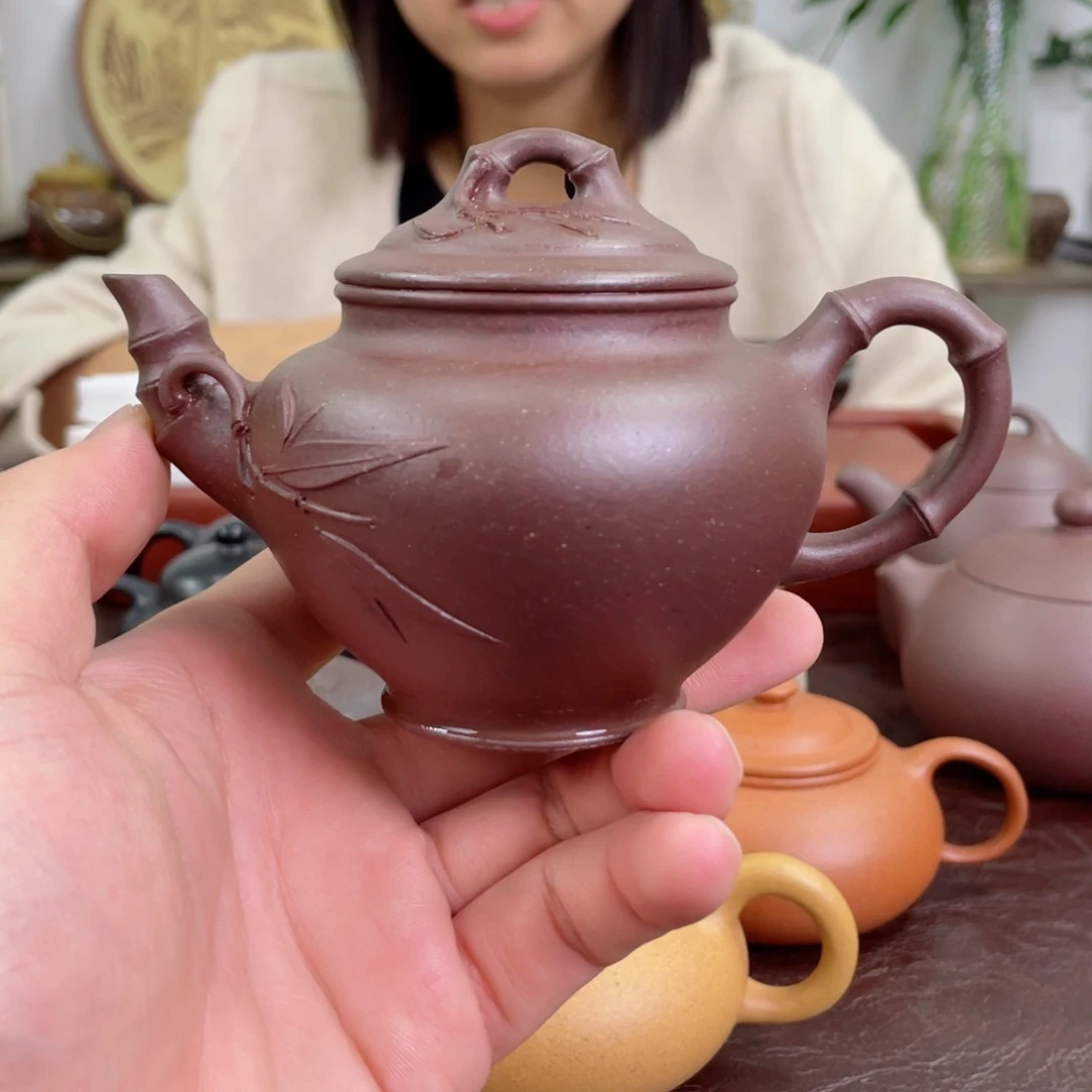 茶壶紫砂报春 紫泥