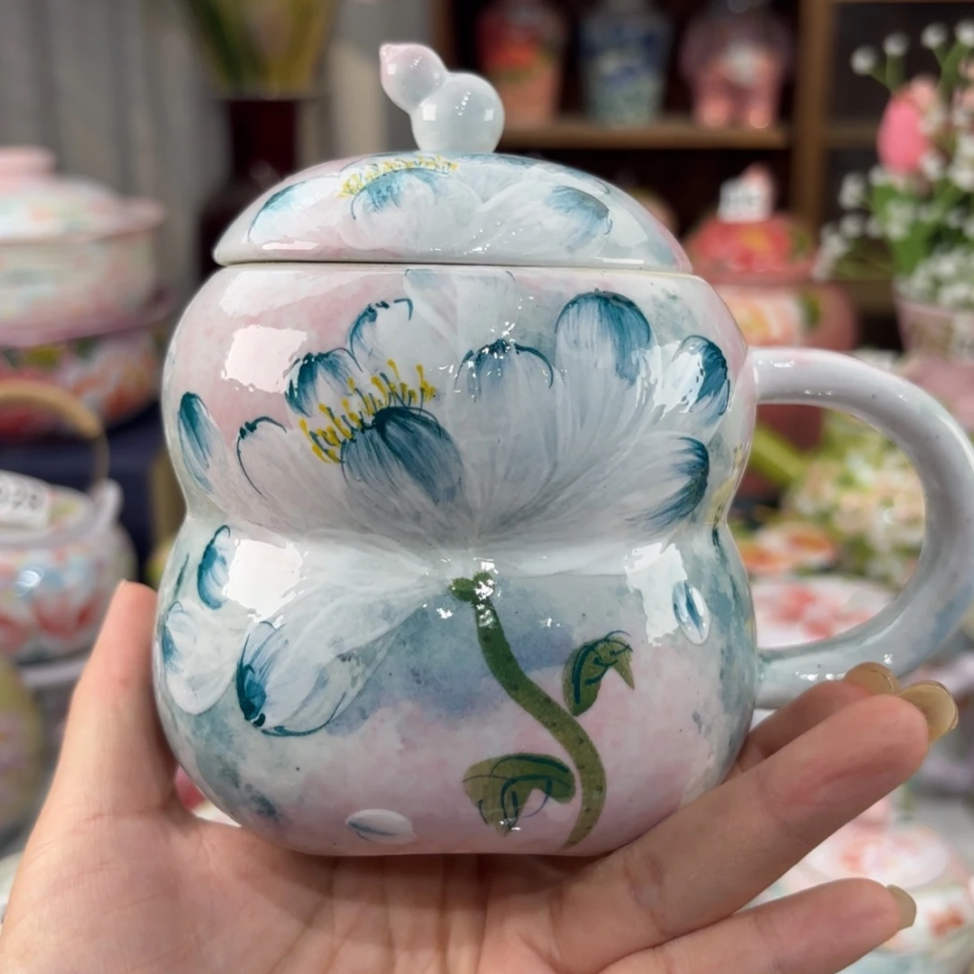 景德镇手绘高温釉下彩陶瓷茶具