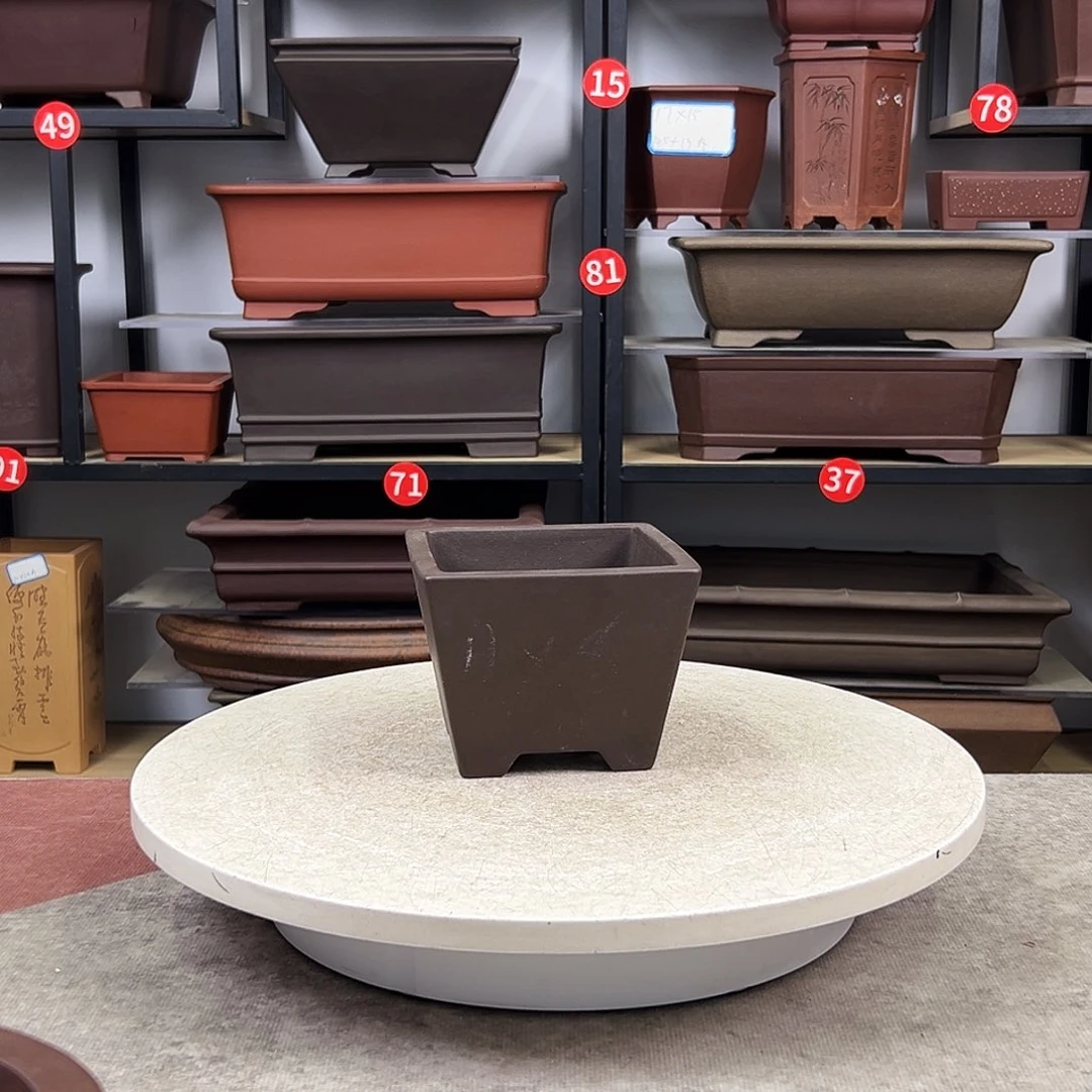 紫砂花盆内口12，内深9