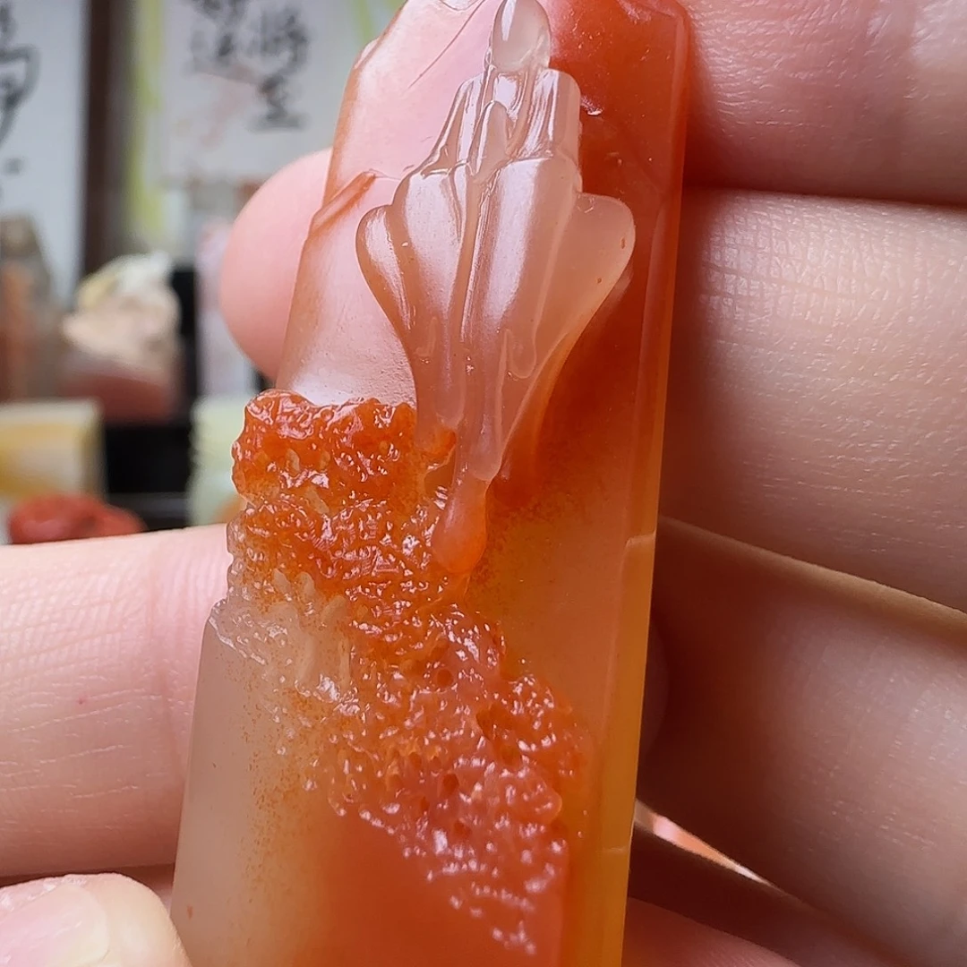 御***舘老挝石禅意印章手工静观