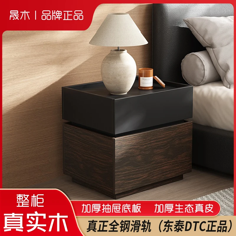 shengmu/晟木意式极简全实木加厚猫爪皮东泰DTC全钢滑轨大容量