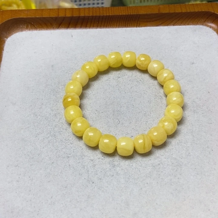 蜜蜡未镶嵌裸石手串
