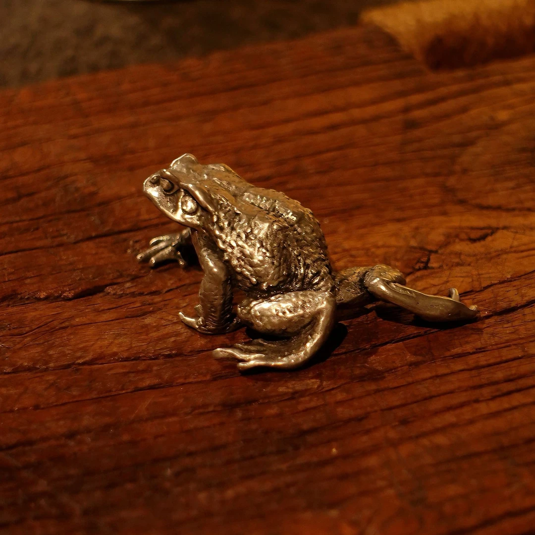 金蟾茶宠蟾蜍茶空间招财摆件个性茶桌装饰工艺品转运吸财手玩把件