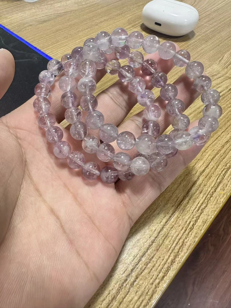 天然紫兔毛单圈手链  约8mm 多样性发一件 FD2503068