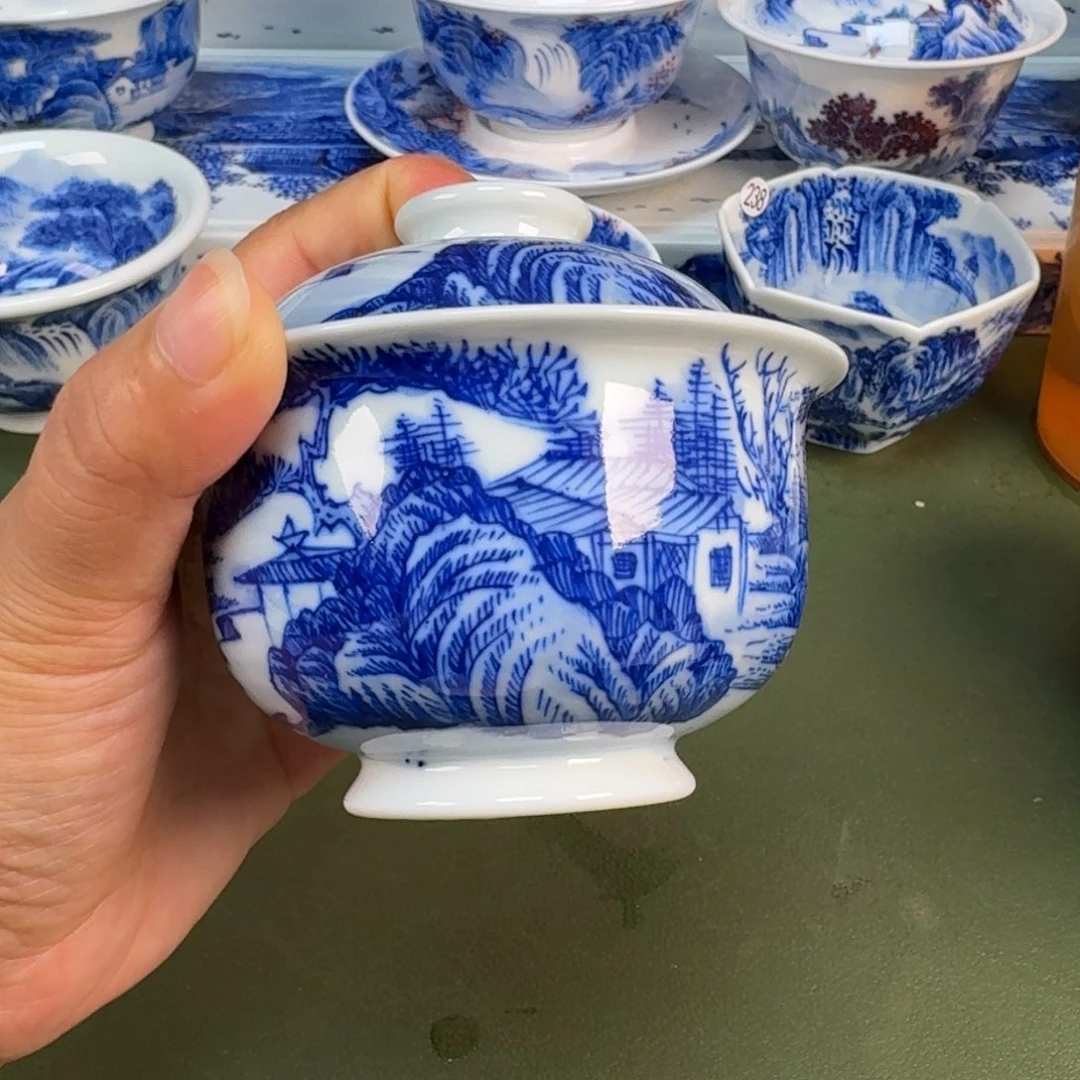 景德镇纯手绘茶具圆圆218