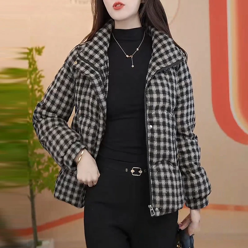 2025新款冬季美式款棉服短款气质女士日常百搭时尚高级潮流时尚