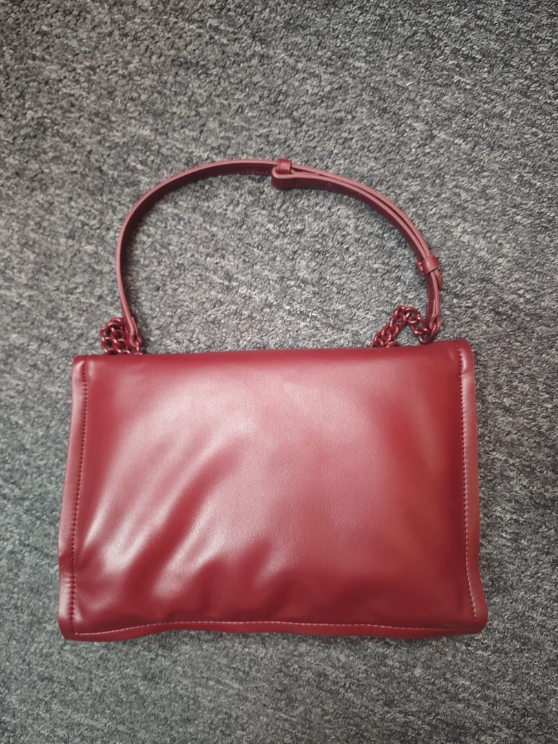 LQ-WITH-QUEEN真皮女包1落红色