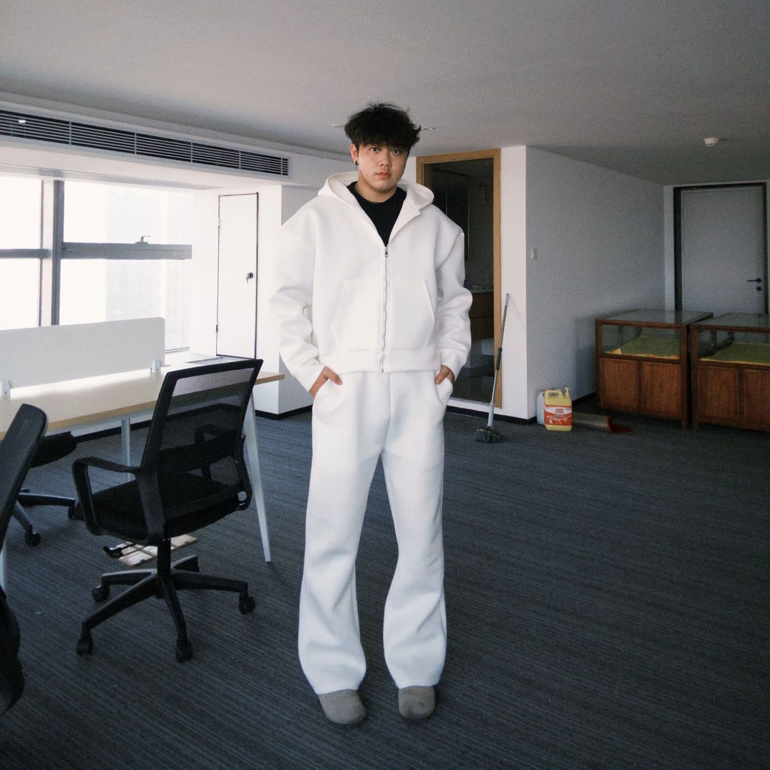 不劳不获云感空气棉重磅支撑面料潮流休闲裤遛狗运动百搭套装潮流