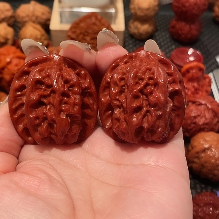 文玩核桃吊坠38超玉化磐石