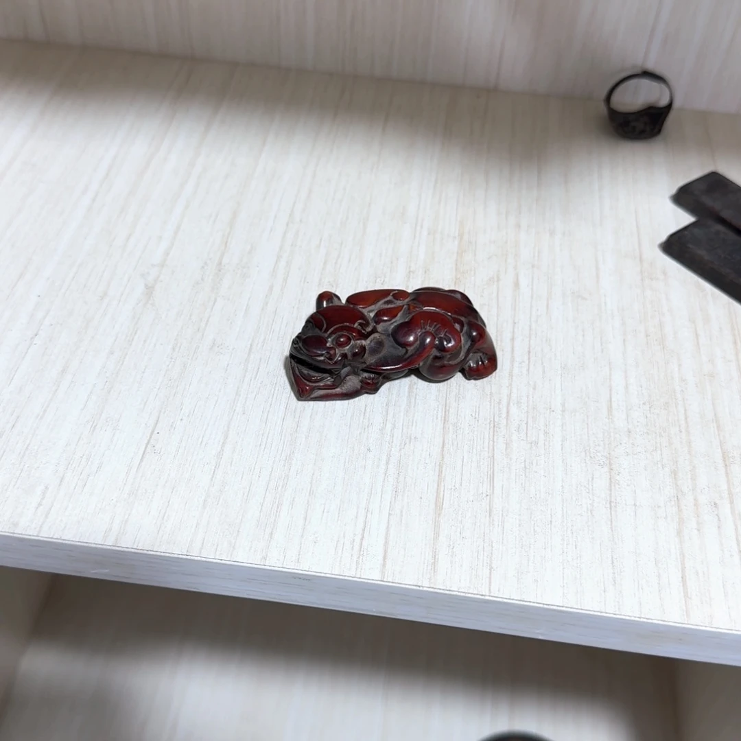 文房摆件 牛角貔貅