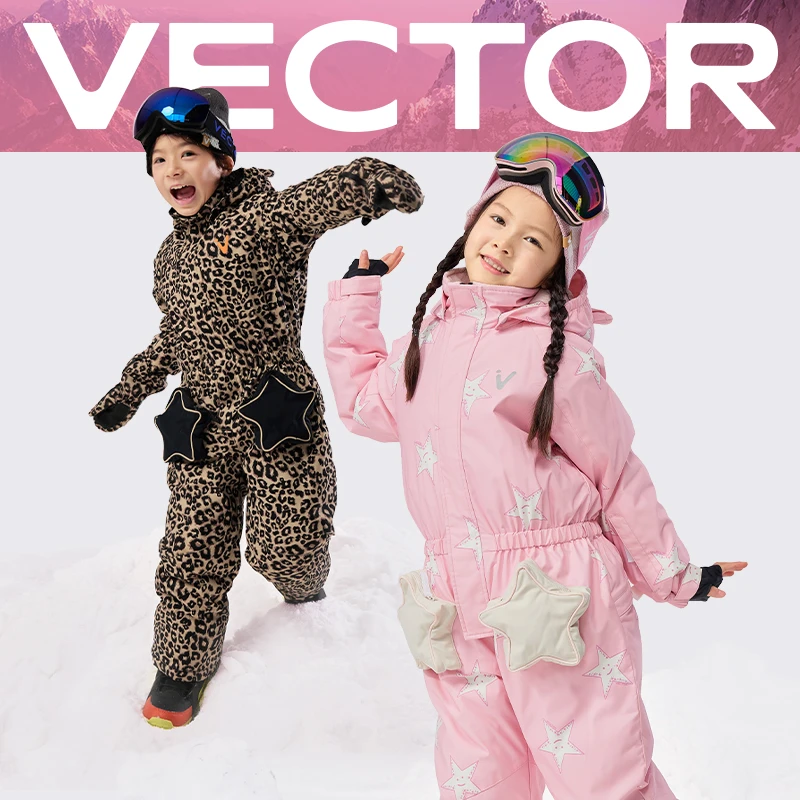 VECTOR【双旦狂欢】儿童滑雪服冬季连体男女童户外加绒保暖防水套装