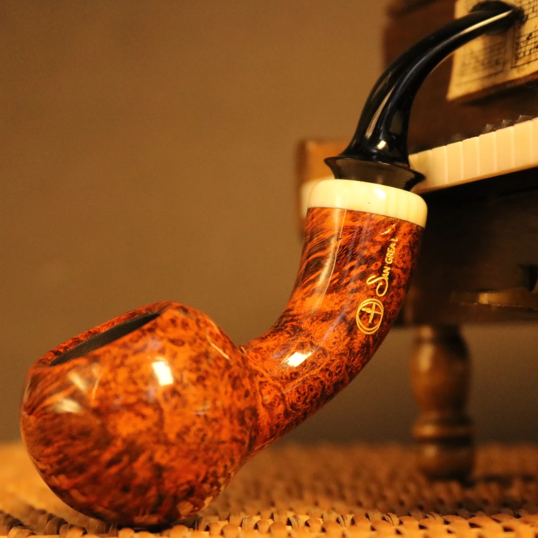 意大利sangreal人气爆款花色小空腔手工石楠木烟斗