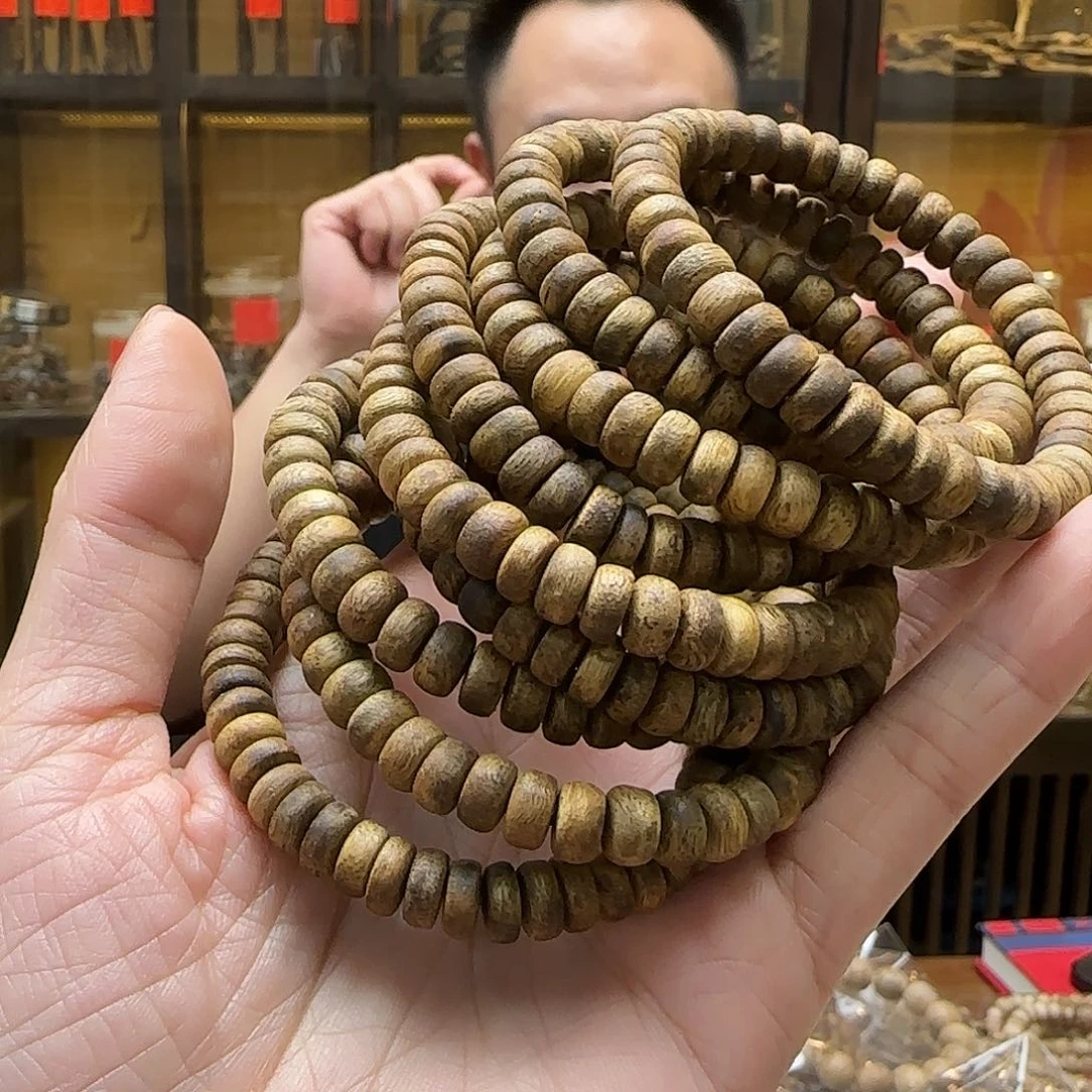 手串沉香2国香奇楠随形单圈 算盘珠g+多样性发一串