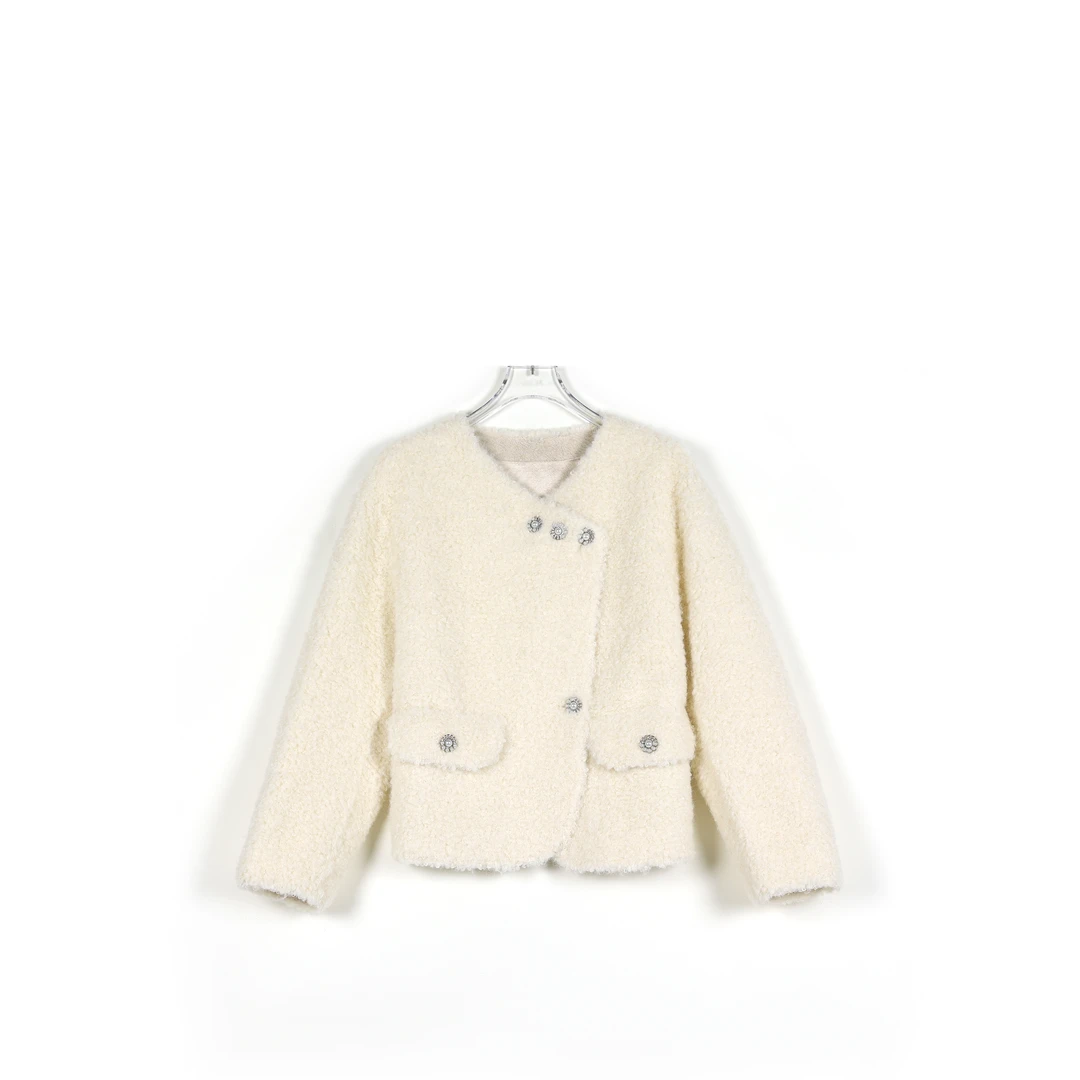 冬季高级小香风绒毛外套1110