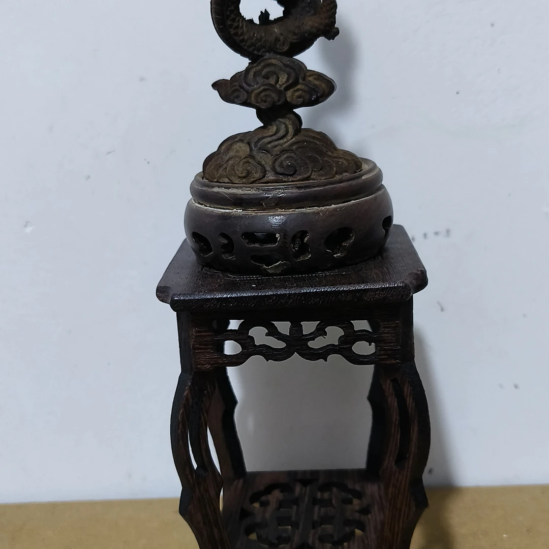 鸡翅木微型海马几实木雕刻工艺品底座