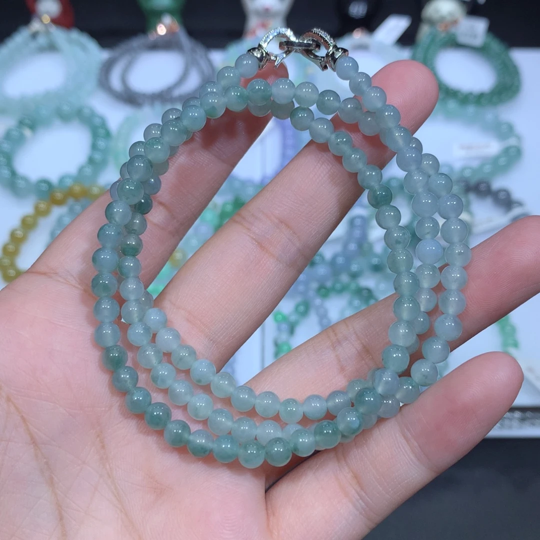未镶嵌手串翡翠天然