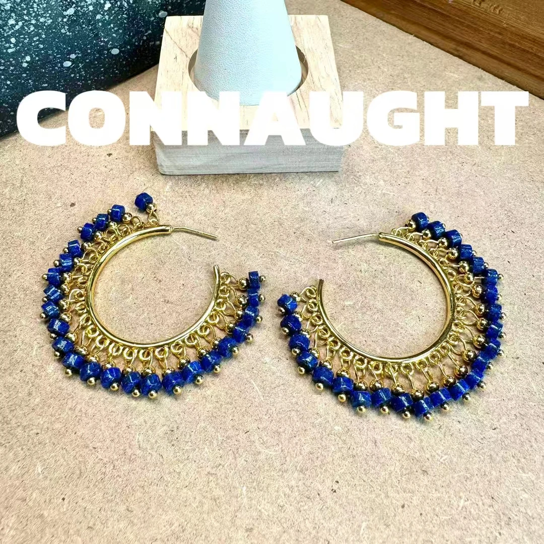 耳饰 正品CONNAUGHT青金蓝双C耳饰YW748