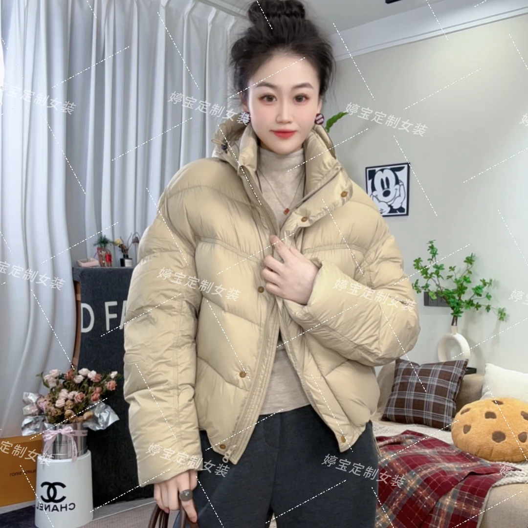 泡芙面包服女 2024冬季 显瘦连帽短款肯豆龟背棉服外套