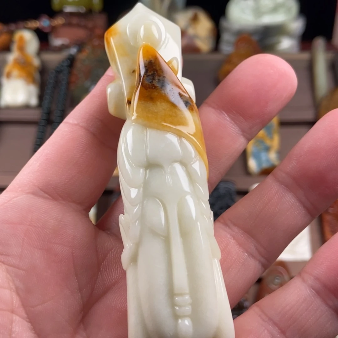 未镶嵌岫玉手把件