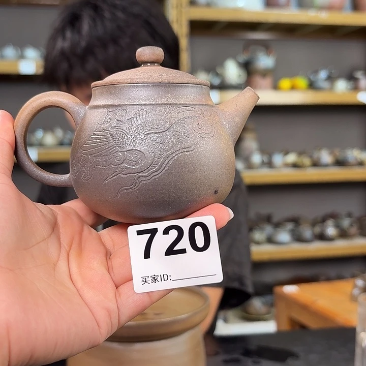 坭兴陶纯柴烧原矿泥料纯手工壶