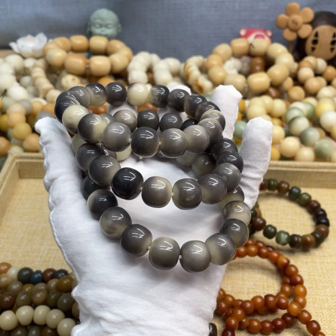 菩提根/象牙果吊坠14+水磨水墨花皮桶福利一锅001