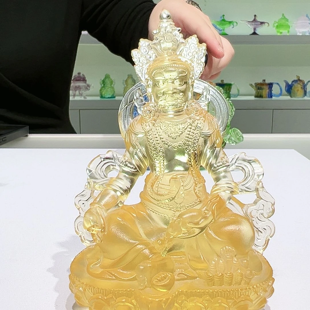 【闪购商品】手工艺品琉璃黄财神 13cm