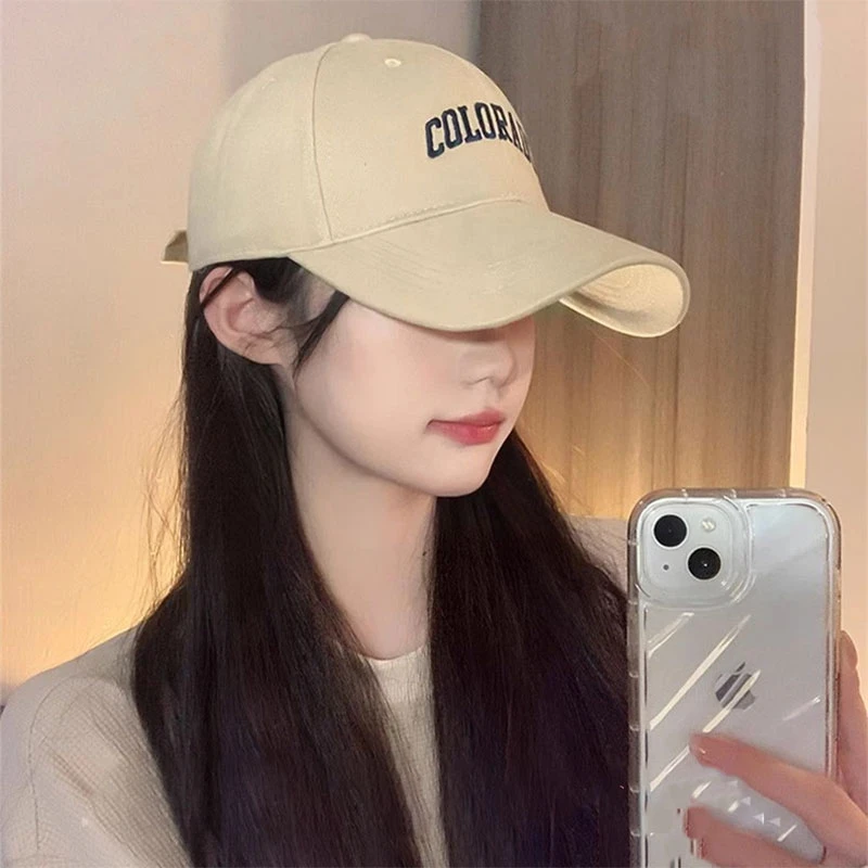 新款高品质字母刺绣大头围棒球帽子加大加宽帽檐显脸小鸭舌帽男女