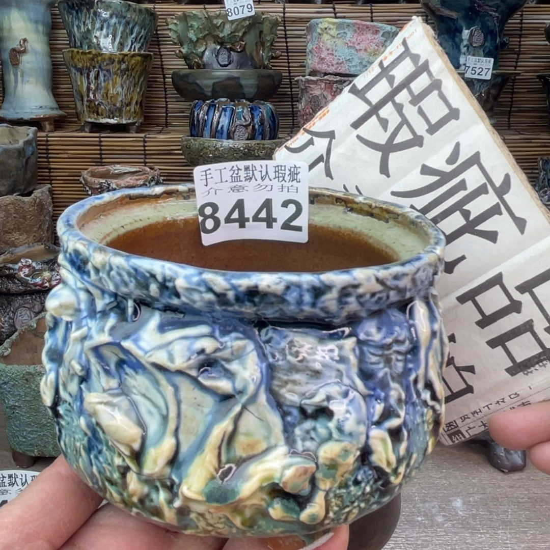 手工花盆默认瑕疵完美者勿拍