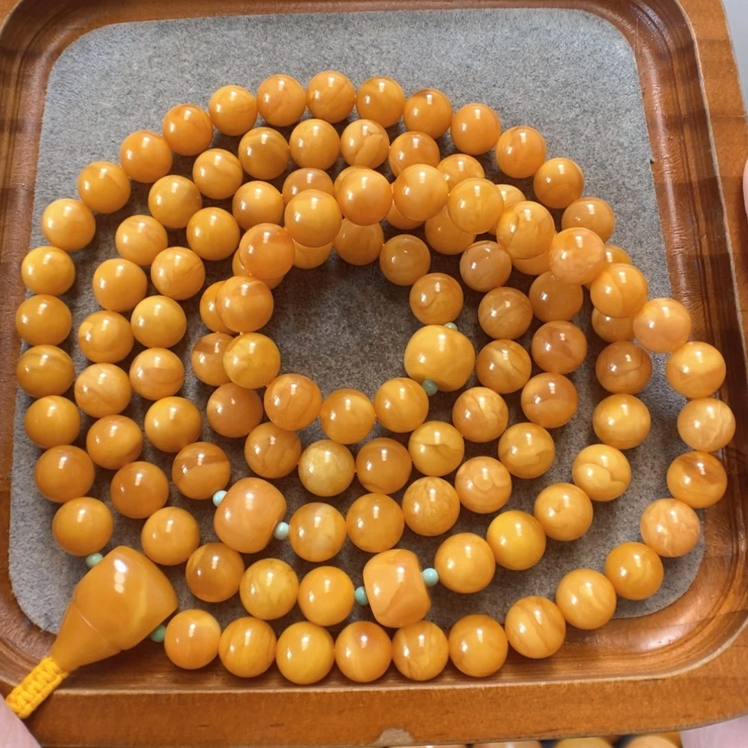 未镶嵌项链蜜蜡108