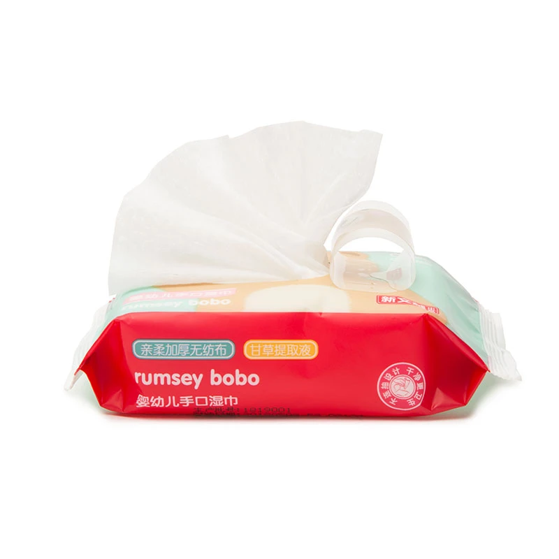 bobo婴儿手口湿巾乐儿宝婴幼儿温和便携湿巾新生儿湿纸巾25抽*1包