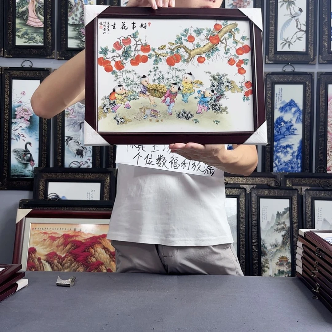 摆件景德镇陶瓷瓷板画