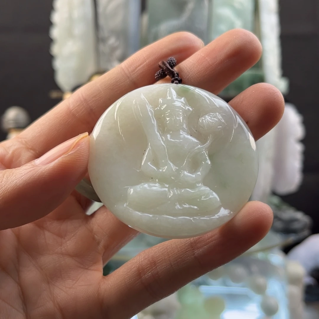 翡翠颈饰未镶嵌芊****货虚空藏