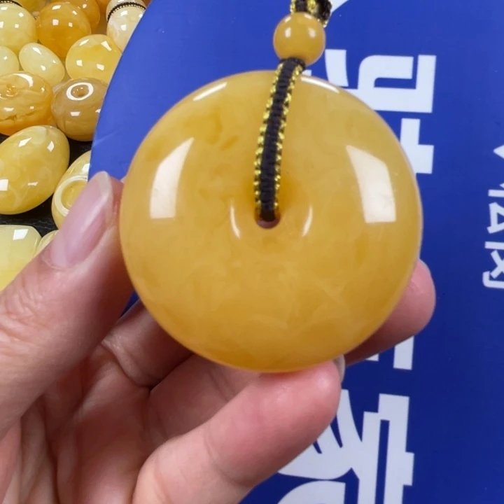 裸石蜜蜡未镶嵌蜜蜡平安扣