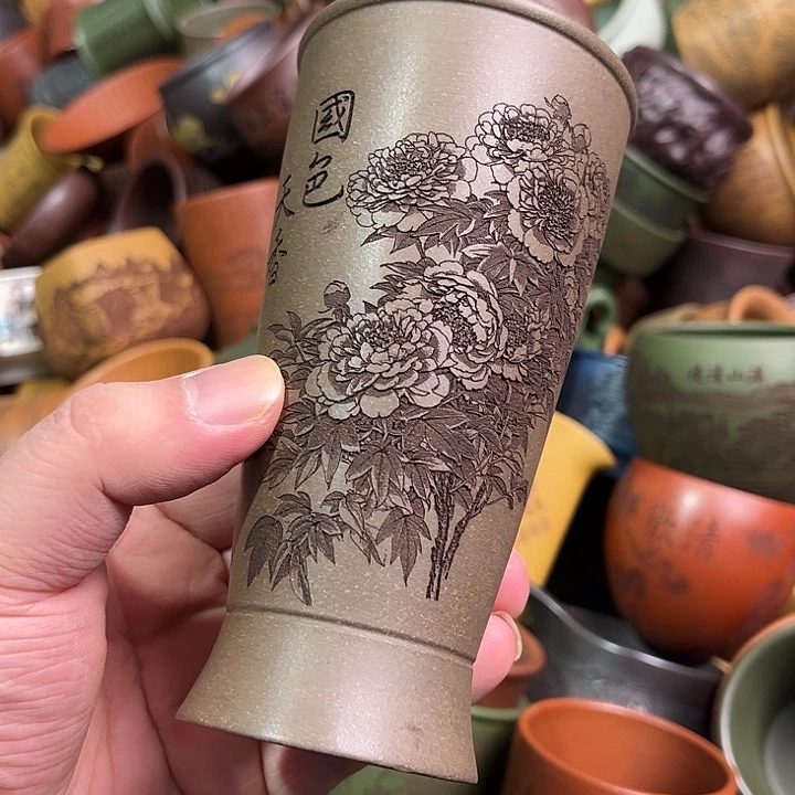 紫砂茶杯全手工紫砂主人杯