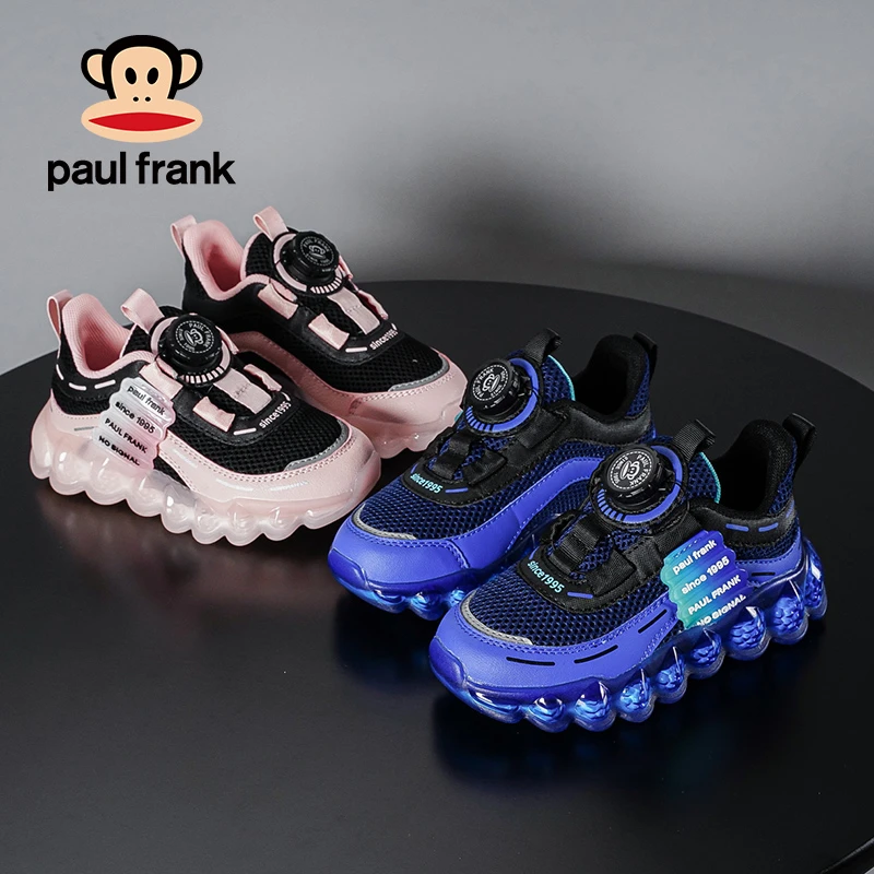 1689 大嘴猴软底儿童减震运动鞋旋转纽扣户外跑步