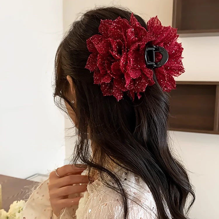 古风抓夹云朵泡泡发夹鲨鱼发饰夹子ins款发卡头发抓夹小香风发夹