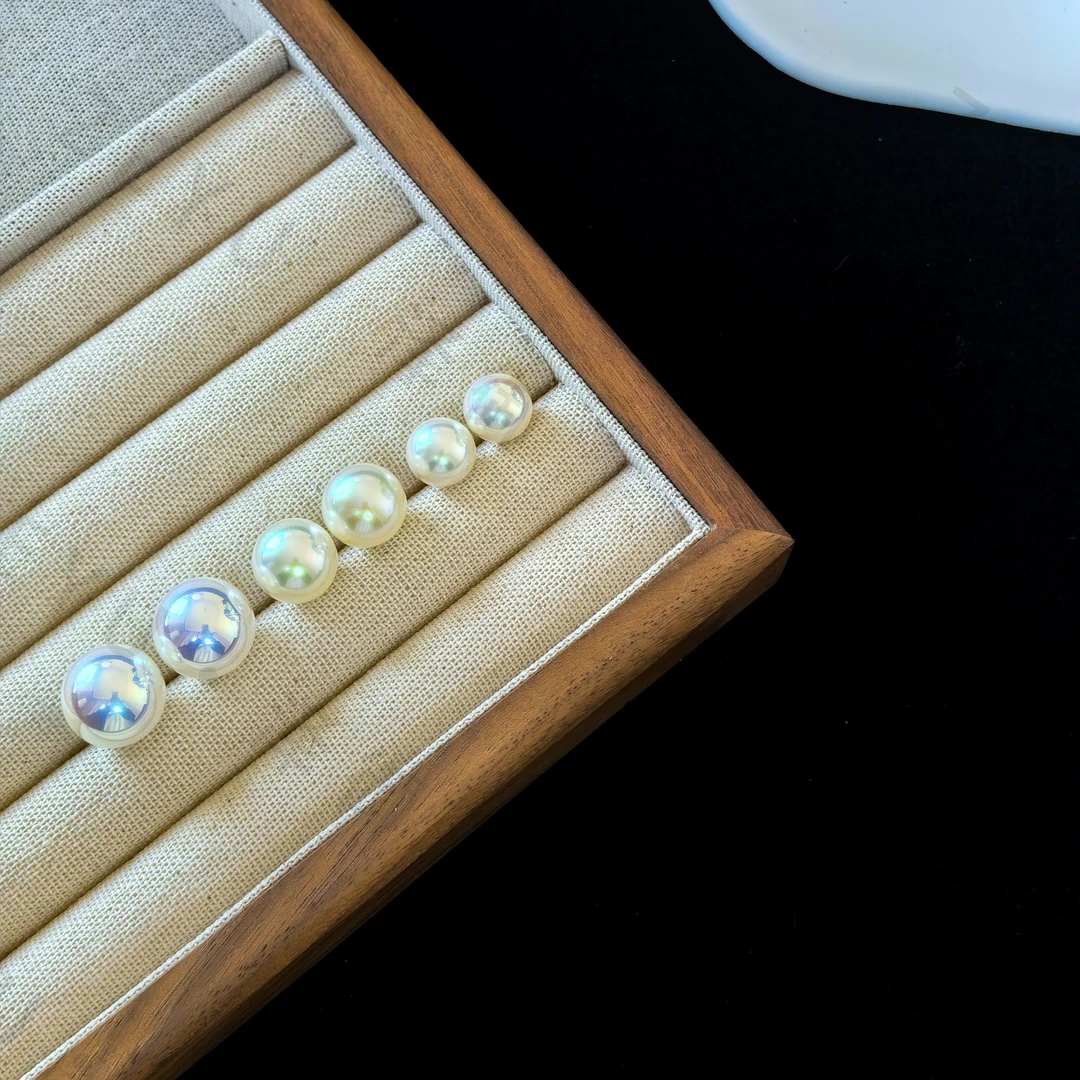 铜合金仿珍珠耳饰 「极光」气质轻奢珍珠耳环时尚复古百搭耳钉经典