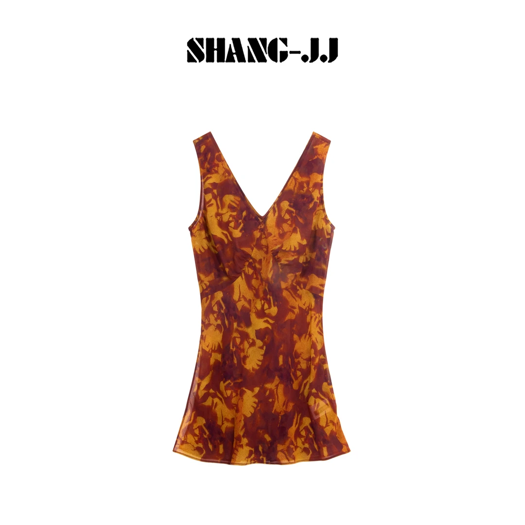 SHANG-JJ【夏日海滩】25ss新款桑蚕丝度假温柔风气质连衣裙q134285p