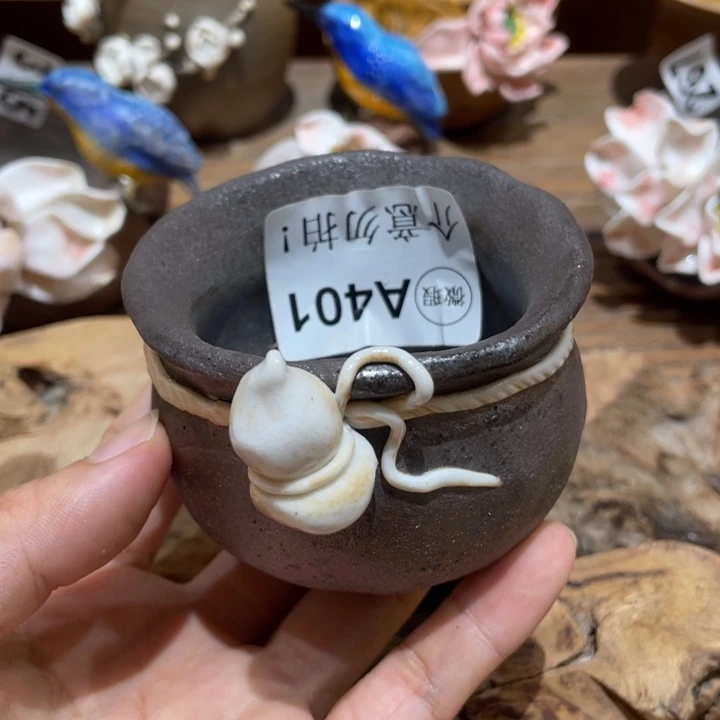 手工制作陶瓷茶具茶杯青蛙