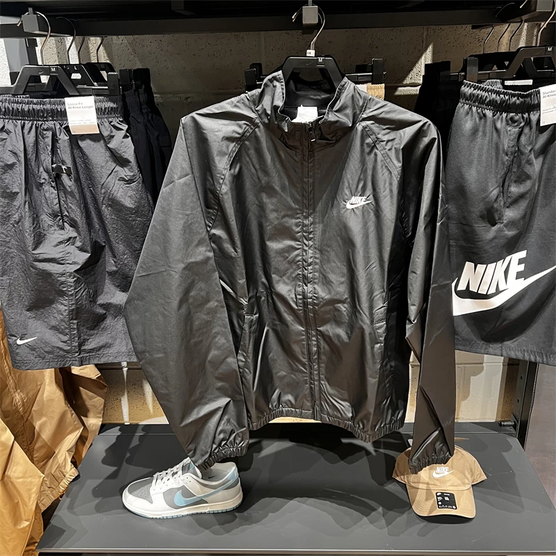 NIKE耐克男子宽松夹克秋季新款网眼刺绣休闲运动外套 HV1140