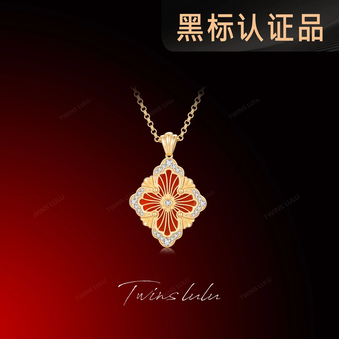 AIAX 925银 镀k金【歌剧】2025春节重工艺超爆款四叶项链TSJ9424