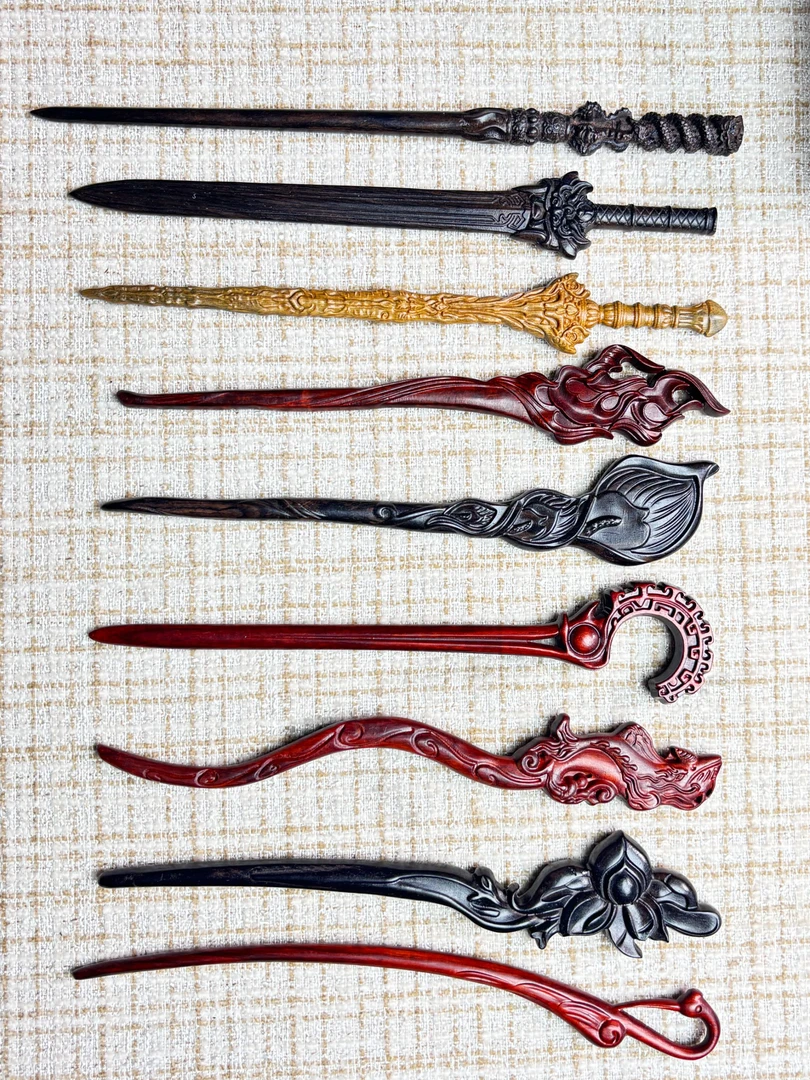 壹双   新中式天然檀木双钗发簪多样性自选对应编码下单