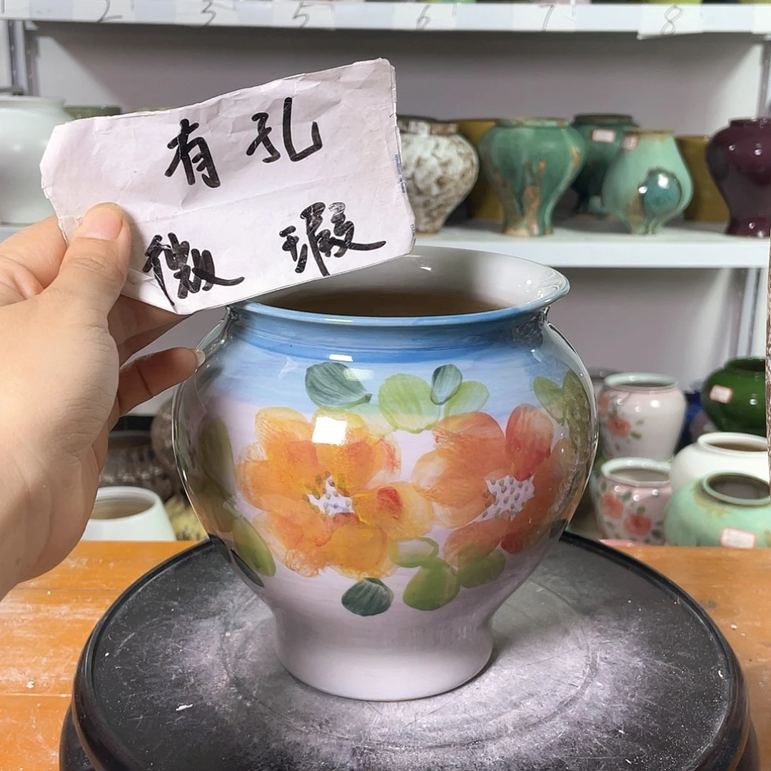 景德镇陶瓷花盆花器中秋国庆