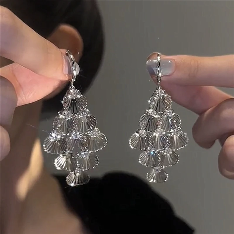 合金耳饰 YIZUN.CHOMEL气质夸张耳环简约个性复古风长款耳坠欧美