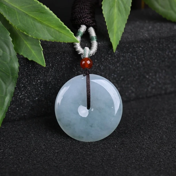 天然翡翠平安扣平安挂件34.2x5.4mm（YW9430）