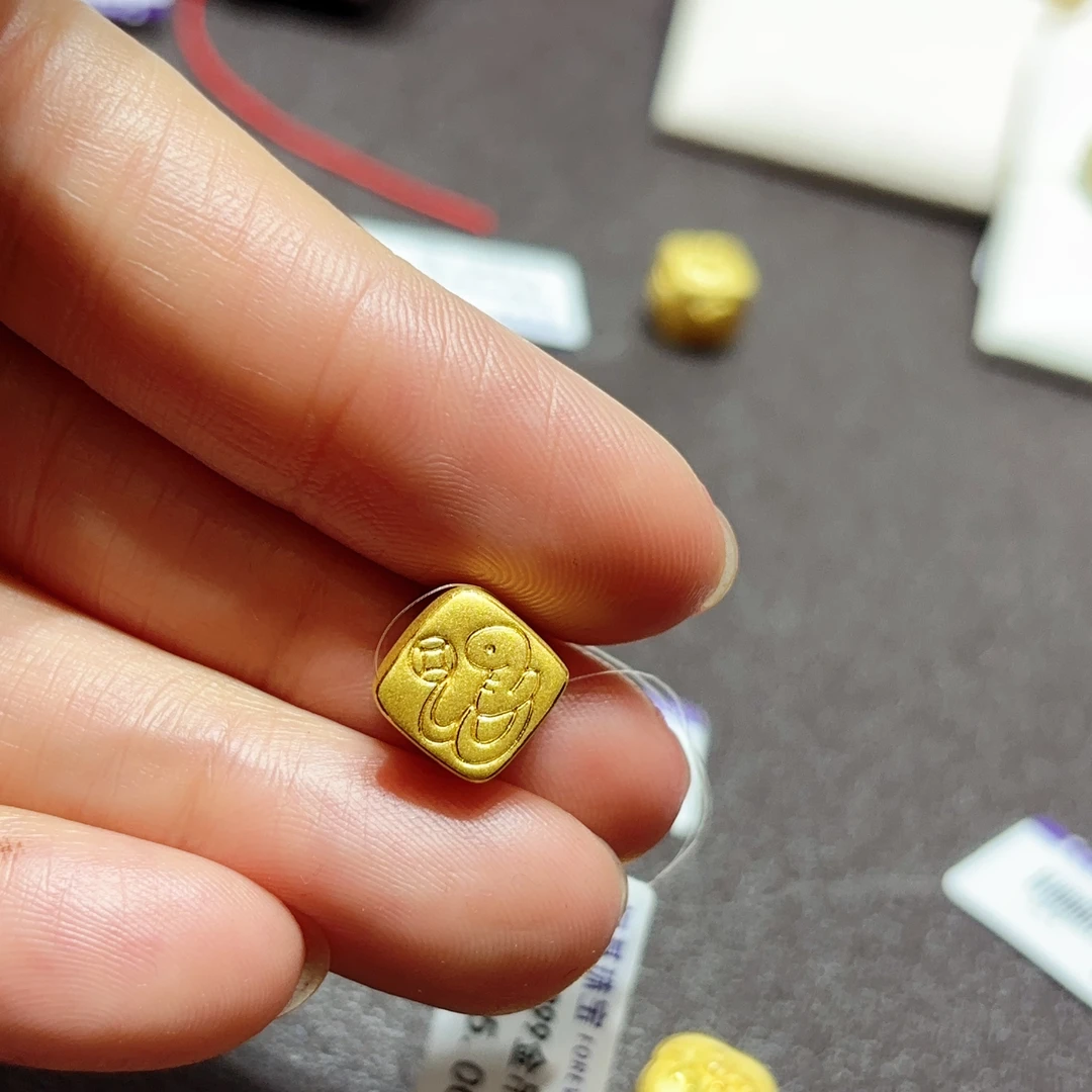 足金999 生肖蛇 3D硬金生肖转运珠