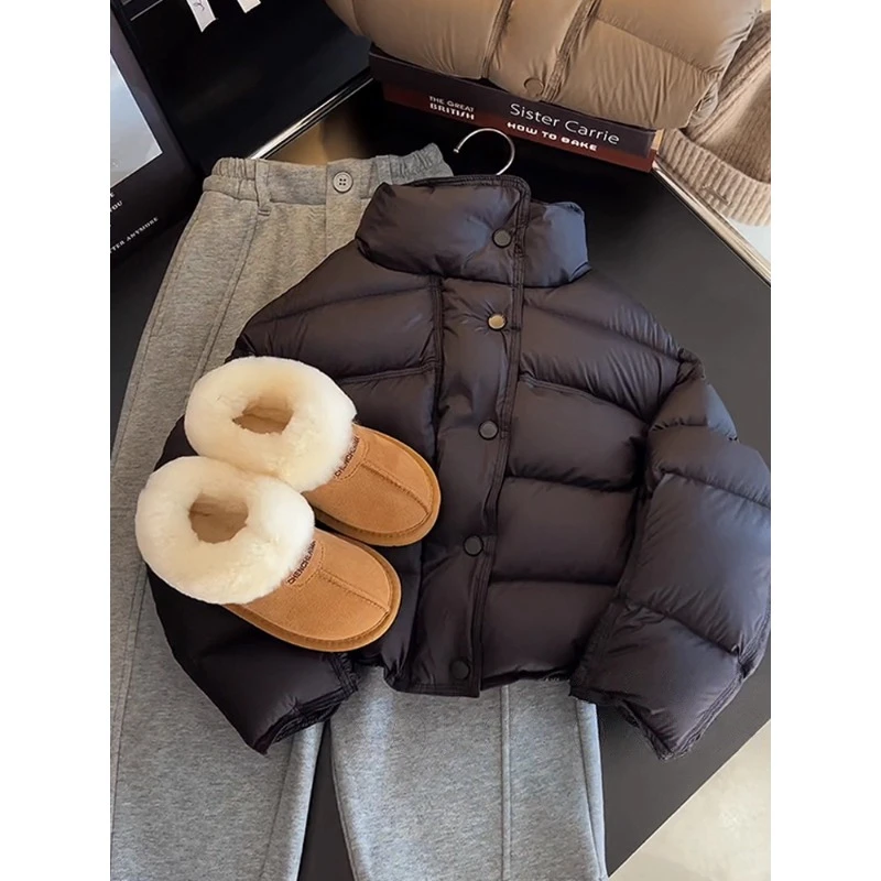 女童羽绒服冬季2025新款儿童洋气保暖时髦白鸭绒女孩宽松冬装外套