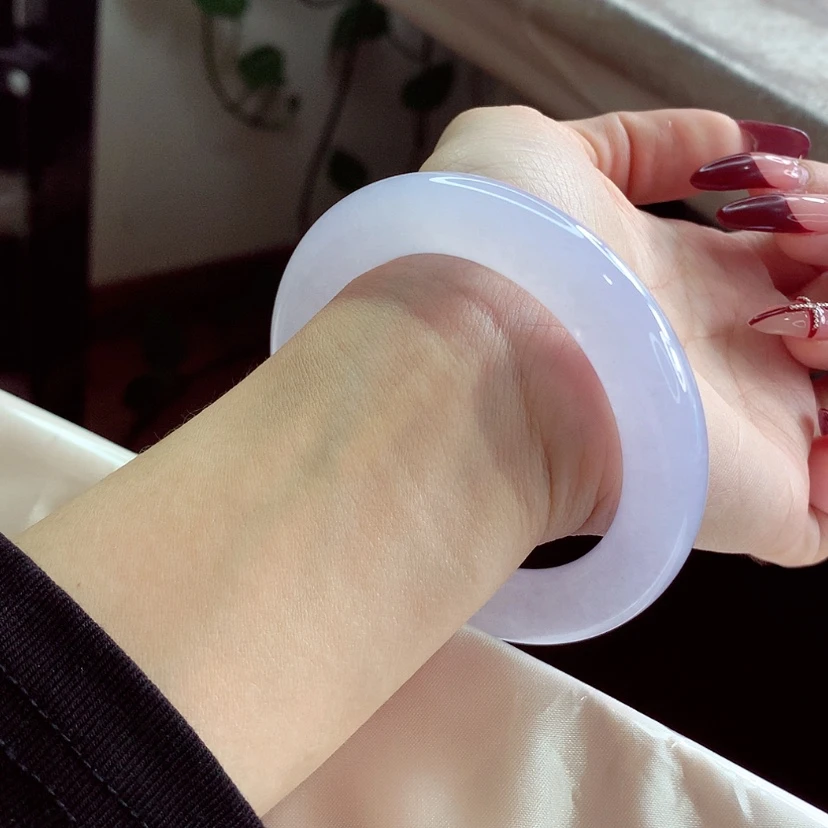 【闪购商品】翡翠手镯未镶嵌53.8 冰粉小仙女 灵