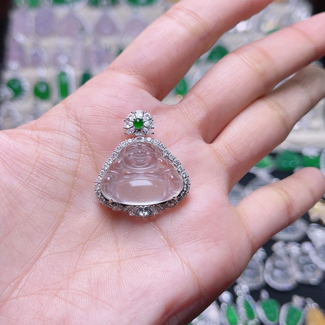 石英质玉颈饰银S925镶嵌